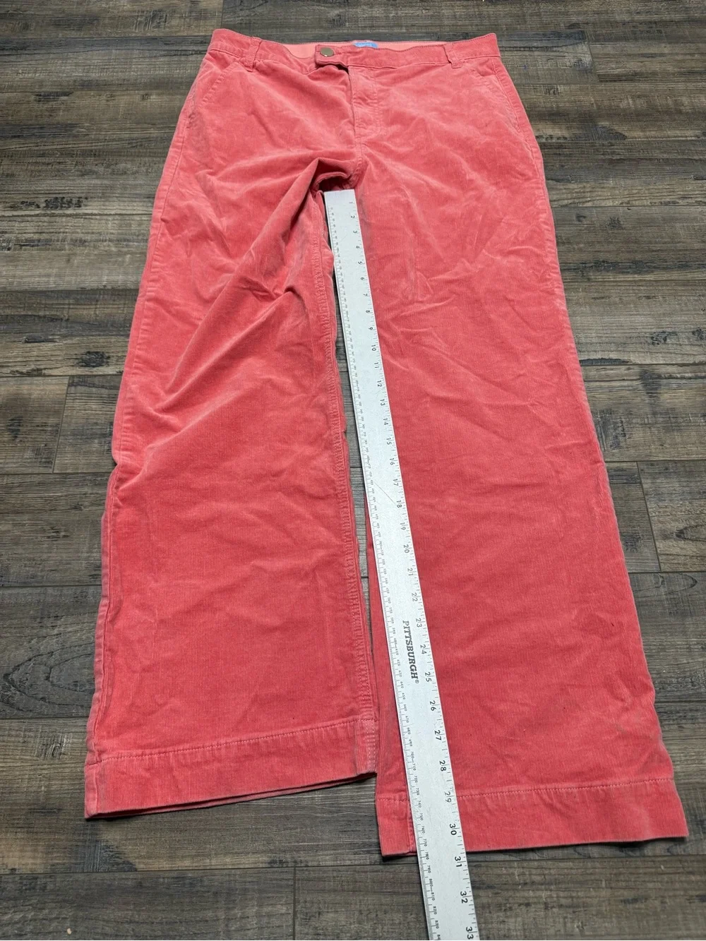 Draper Jeans RSVP Coral Wide-Leg Corduroy Pants Women's Size 16